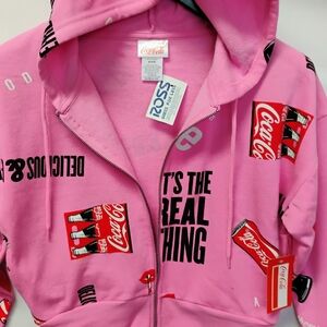Coca Cola Pink Graphic Windbreaker Jacket